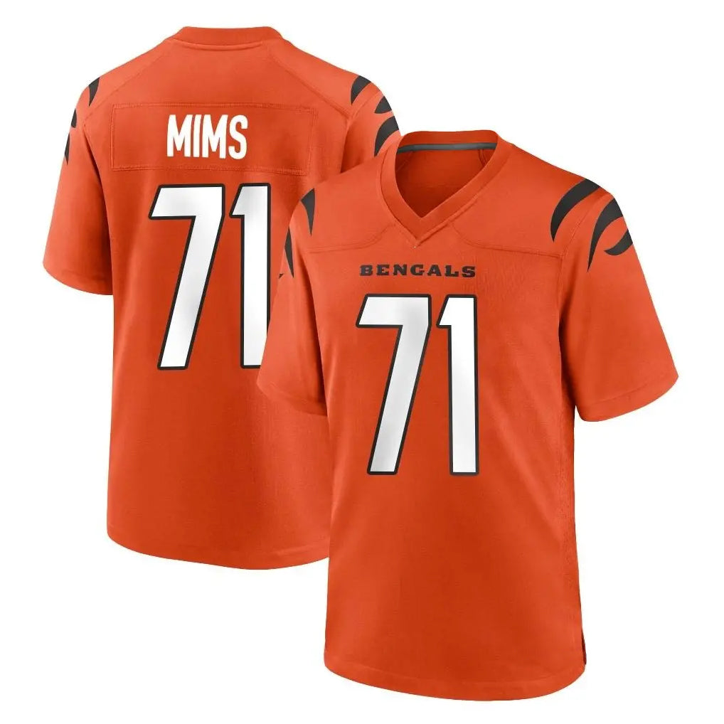 Jdoa C.Bengals #71 Amarius Mims Player Orange Home Game Stitched Jerseys
