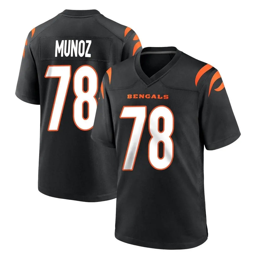 Jdoa C.Bengals #78 Anthony Munoz Player Black Home Game Stitched Jerseys