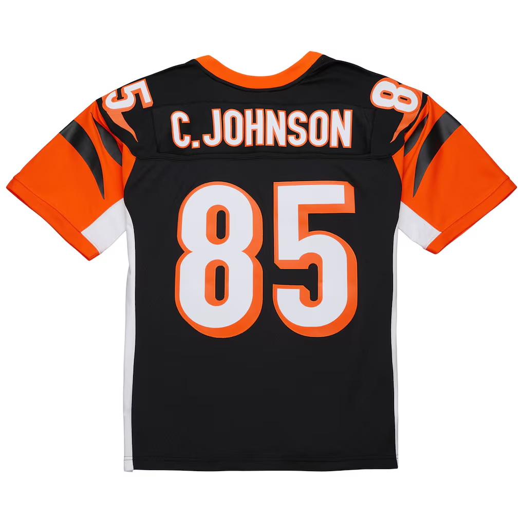 Jdoa C.Bengals #85 Chad Johnson Mitchell & Ness Black 2004 Legacy Replica Stitched Puhic Jersey