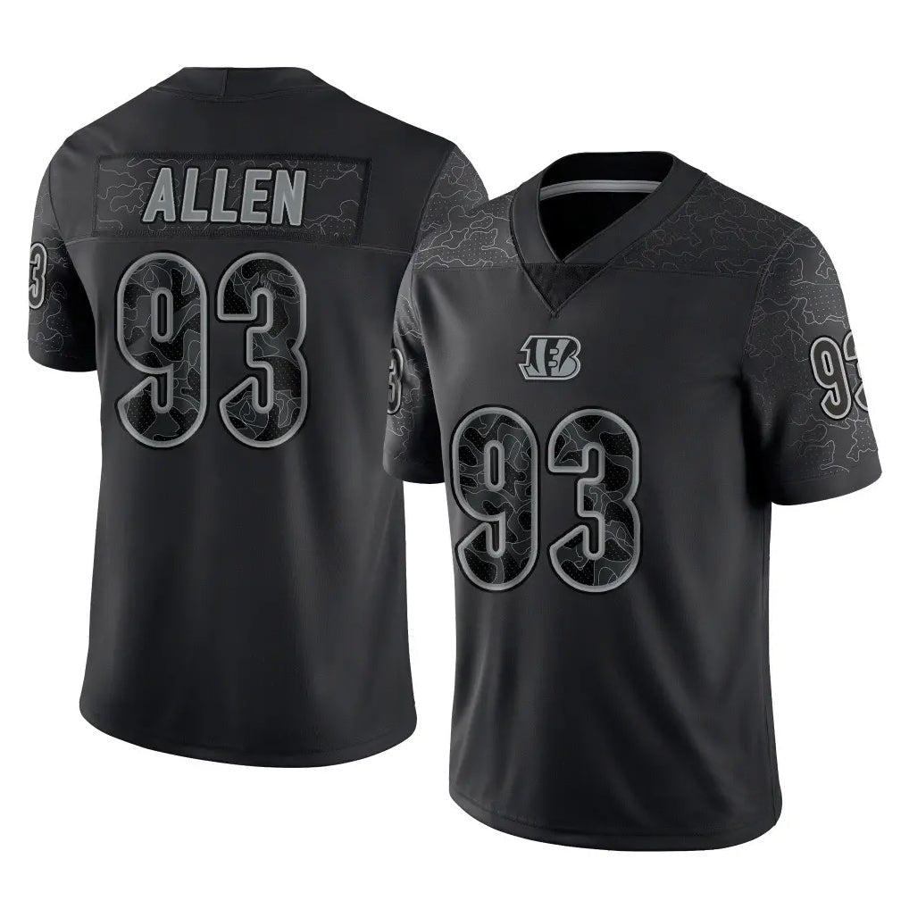 Jdoa C.Bengals #93 Jonathan Allen Player Black Reflective Limited Game Stitched Jerseys