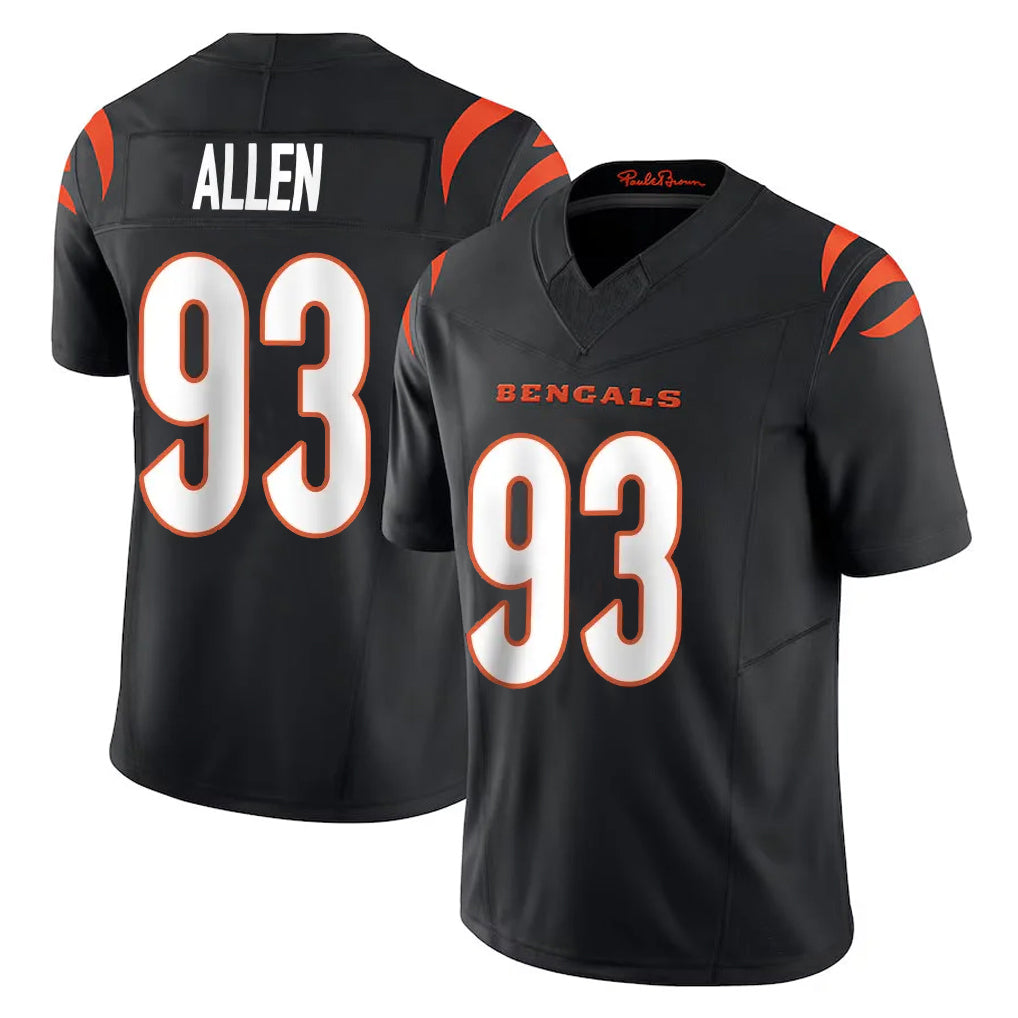 Jdoa C.Bengals #93 Jonathan Allen Player Black Vapor F.U.S.E. Limited Home Game Stitched Jerseys