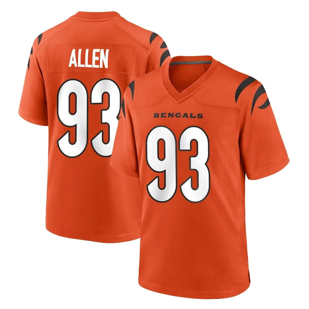 Jdoa C.Bengals #93 Jonathan Allen Player Orange Home Game Stitched Jerseys