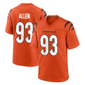 Jdoa C.Bengals #93 Jonathan Allen Player Orange Home Game Stitched Jerseys