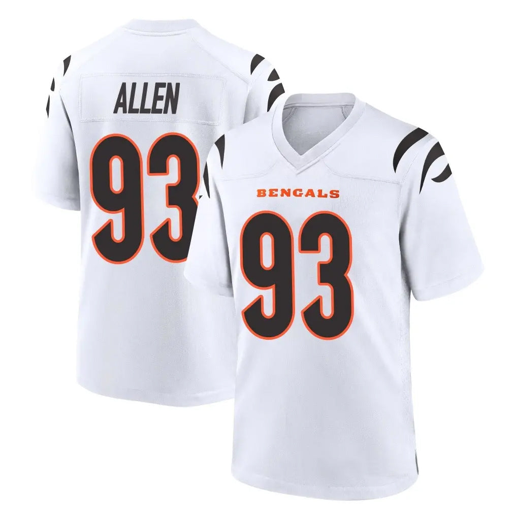Jdoa C.Bengals #93 Jonathan Allen Player White Home Game Stitched Jerseys