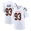 Jdoa C.Bengals #93 Jonathan Allen Player White Home Game Stitched Jerseys