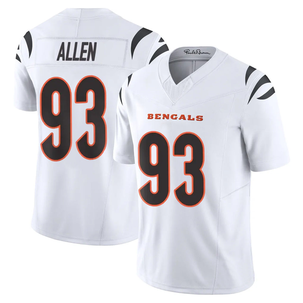 Jdoa C.Bengals #93 Jonathan Allen Player White Vapor F.U.S.E. Limited Home Game Stitched Jerseys