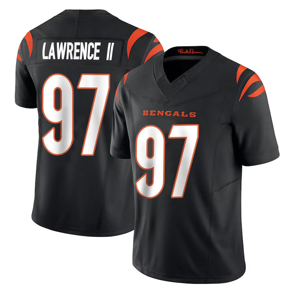 Jdoa C.Bengals #97 Dexter Lawrence II Player Black Vapor F.U.S.E. Limited Home Game Stitched Jerseys