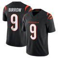 Jdoa C.Bengals #9 Joe Burrow Player Black Vapor F.U.S.E. Limited Home Game Stitched Jerseys