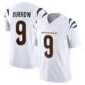 Jdoa C.Bengals #9 Joe Burrow Player White Vapor F.U.S.E. Limited Home Game Stitched Jerseys