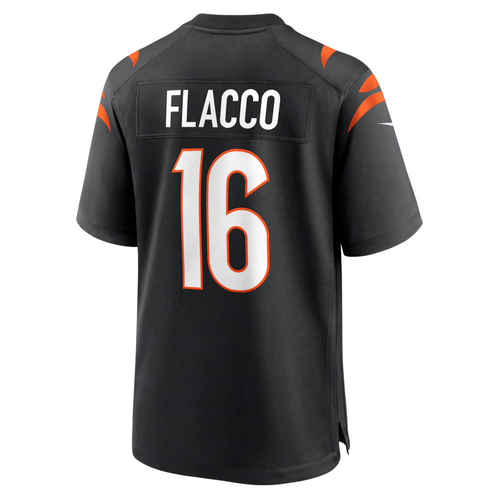 Jdoa C.Bengals #16 Bengals Joe Flacco Black Team Game Stitched Jerseys