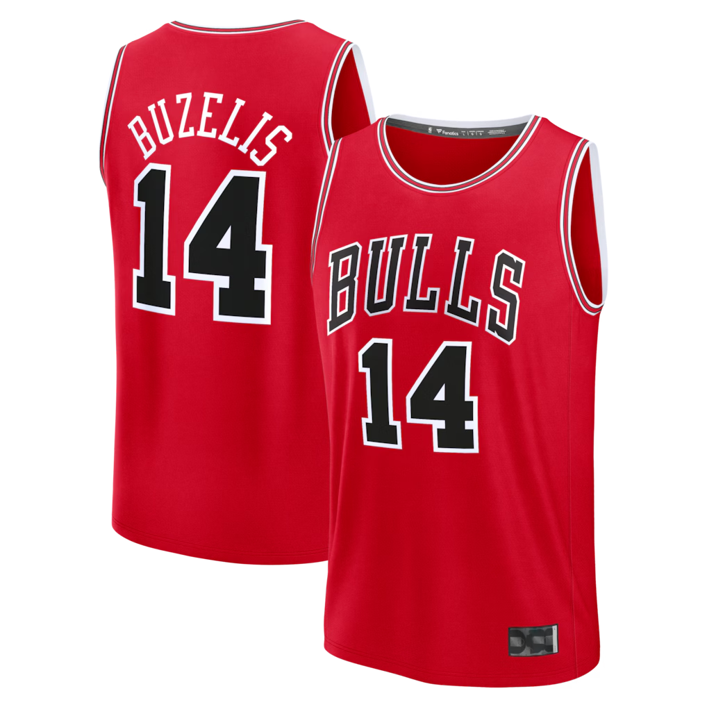 Jdoa C.Bulls #14 Matas Buzelis Red Fast Break Replica Player Jerseys - Icon Edition