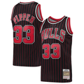 Xdoa C.Bulls #33 Scottie Pippen Mitchell & Ness Black Hardwood Classics Swingman Jerseys