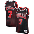 Jdoa C.Bulls #7 Toni Kukoc Mitchell & Ness Black 1995-96 Hardwood Classics Swingman Jerseys