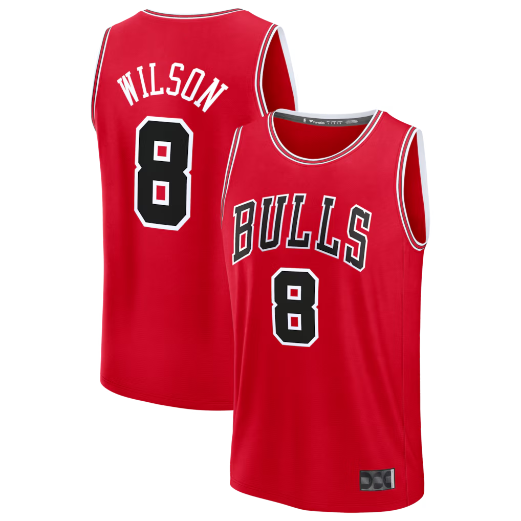 Jdoa C.Bulls #8 Caleb Wilson Red 2026 Draft First Round Pick Fast Break Jerseys - Icon Edition