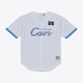 Xdoa C.Cavaliers Mitchell & Ness White Head Coach Pinstripe Mesh Full-Button Baseball Jerseys