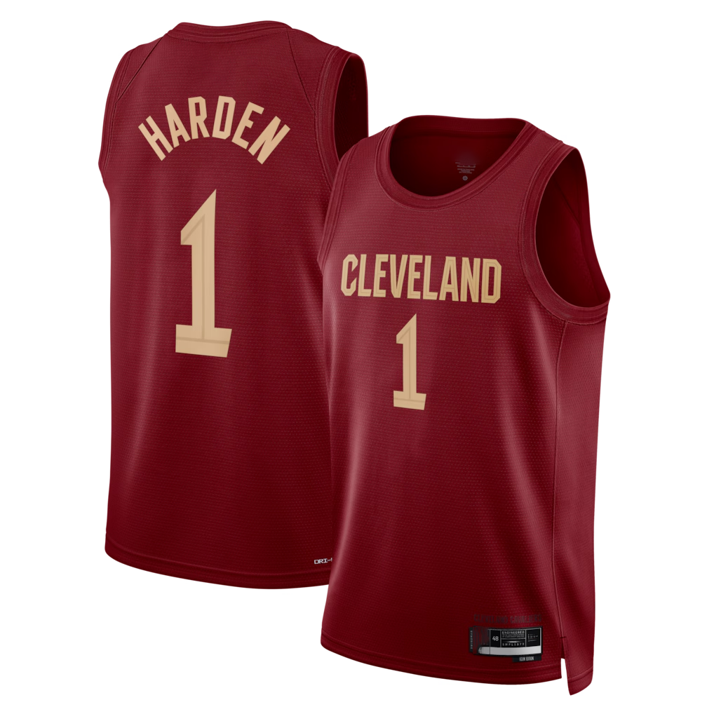 Xdoa C.Cavaliers #1 James Harden Wine Swingman Jerseys - Icon Edition