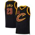 Jdoa C.Cavaliers #23 LeBron James Black Forever King Authentic Jerseys