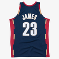 Jdoa C.Cavaliers #23 LeBron James Mitchell & Ness Navy Hardwood Classics Swingman Jerseys