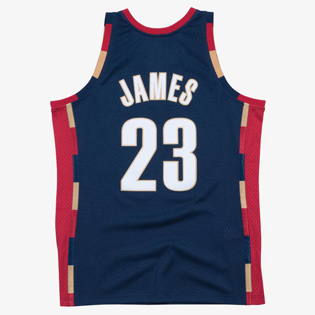 Jdoa C.Cavaliers #23 LeBron James Mitchell & Ness Navy Hardwood Classics Swingman Jerseys