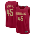Xdoa C.Cavaliers #45 Donovan Mitchell Wine Fast Break Replica Player Jerseys - Icon Edition