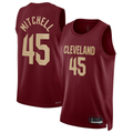 Xdoa C.Cavaliers #45 Donovan Mitchell Wine Swingman Jerseys - Icon Edition