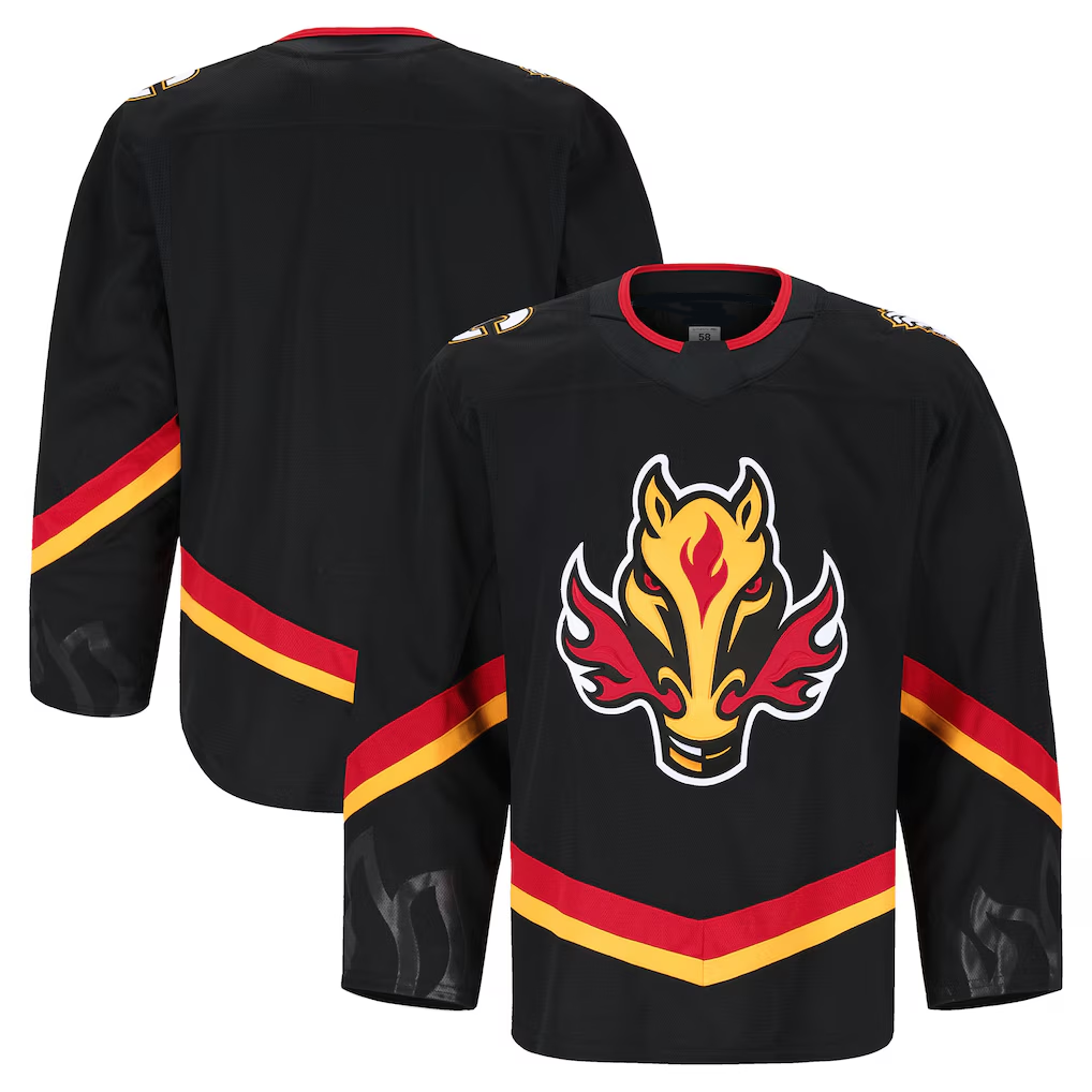 Jdoa C.Flames Black Alternate Authentic Pro Jerseys