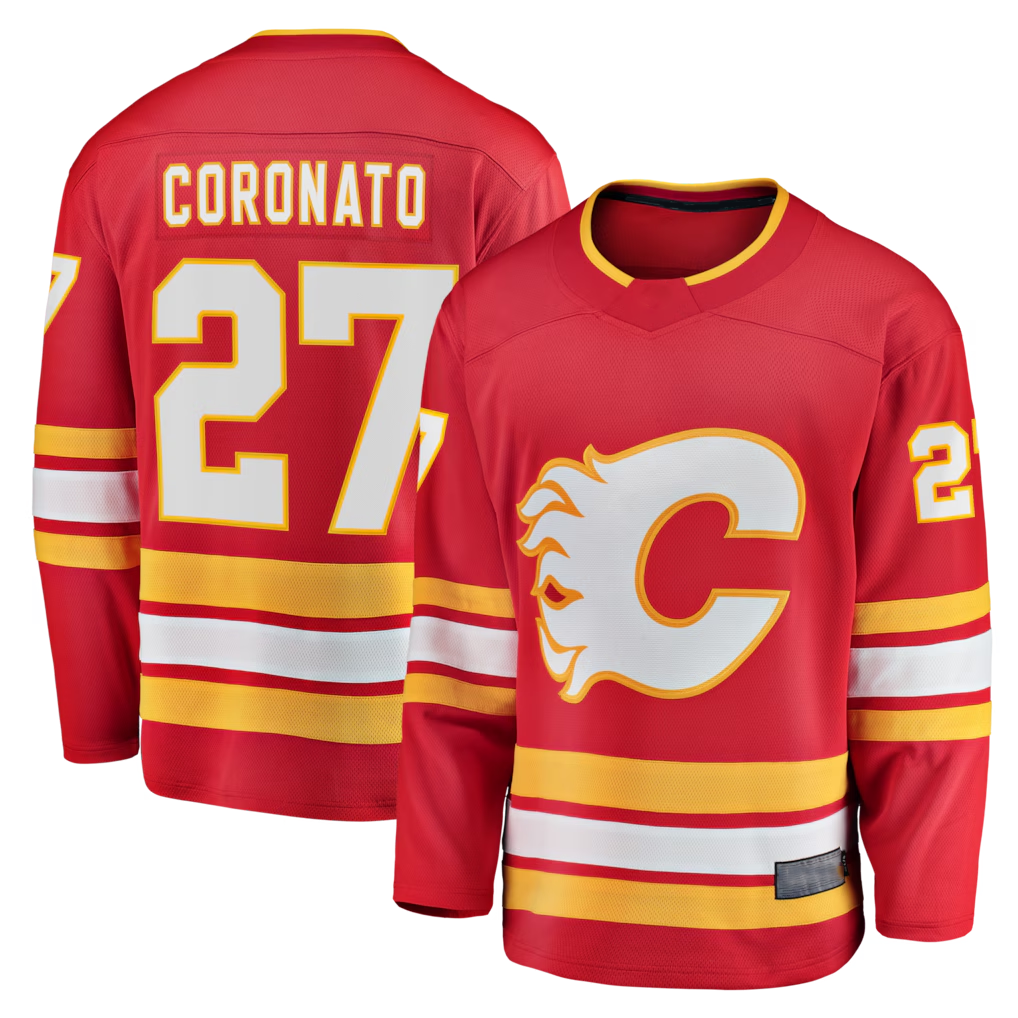 Jdoa C.Flames #27 Matt Coronato Red Home Breakaway Jerseys