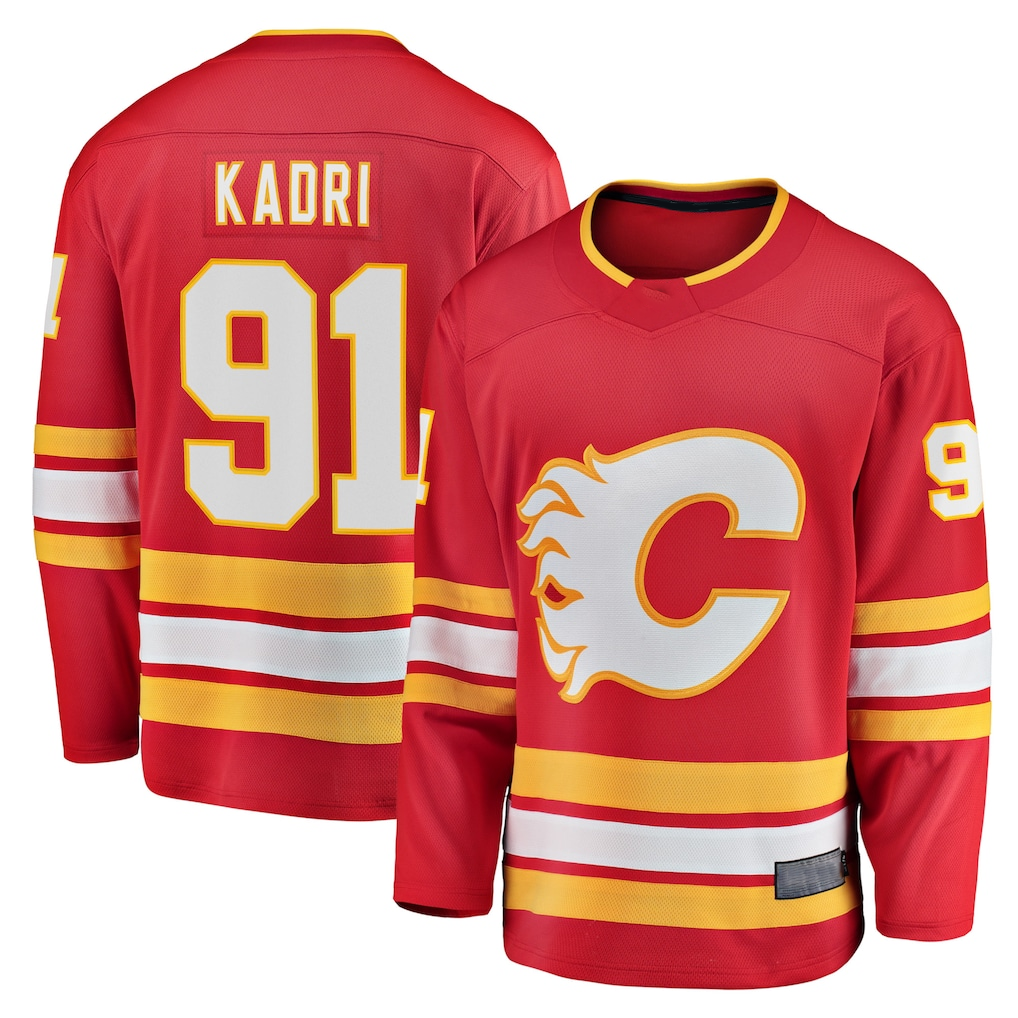 Jdoa C.Flames #91 Nazem Kadri Red Home Breakaway Player Jerseys