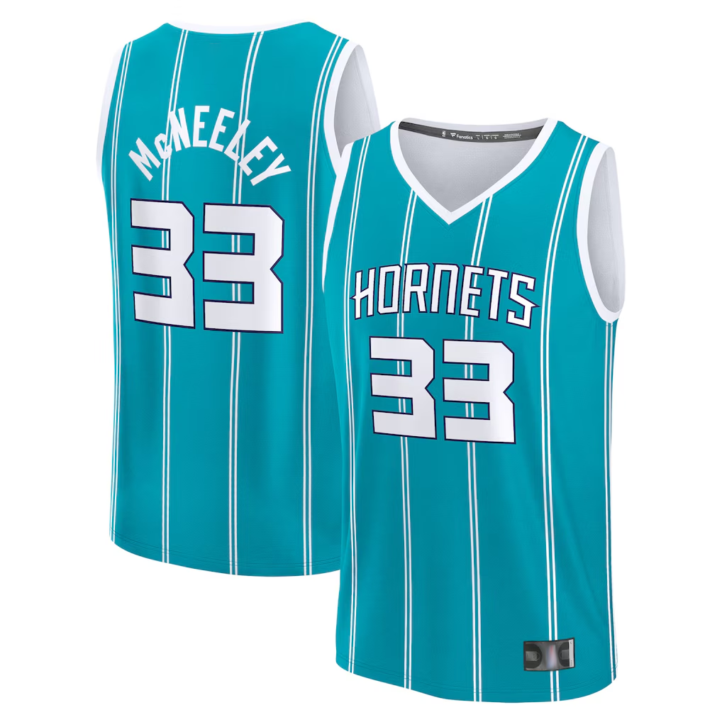 Xdoa C.Hornets #33 Liam McNeeley  Teal Fast Break Replica Jerseys - Icon Edition