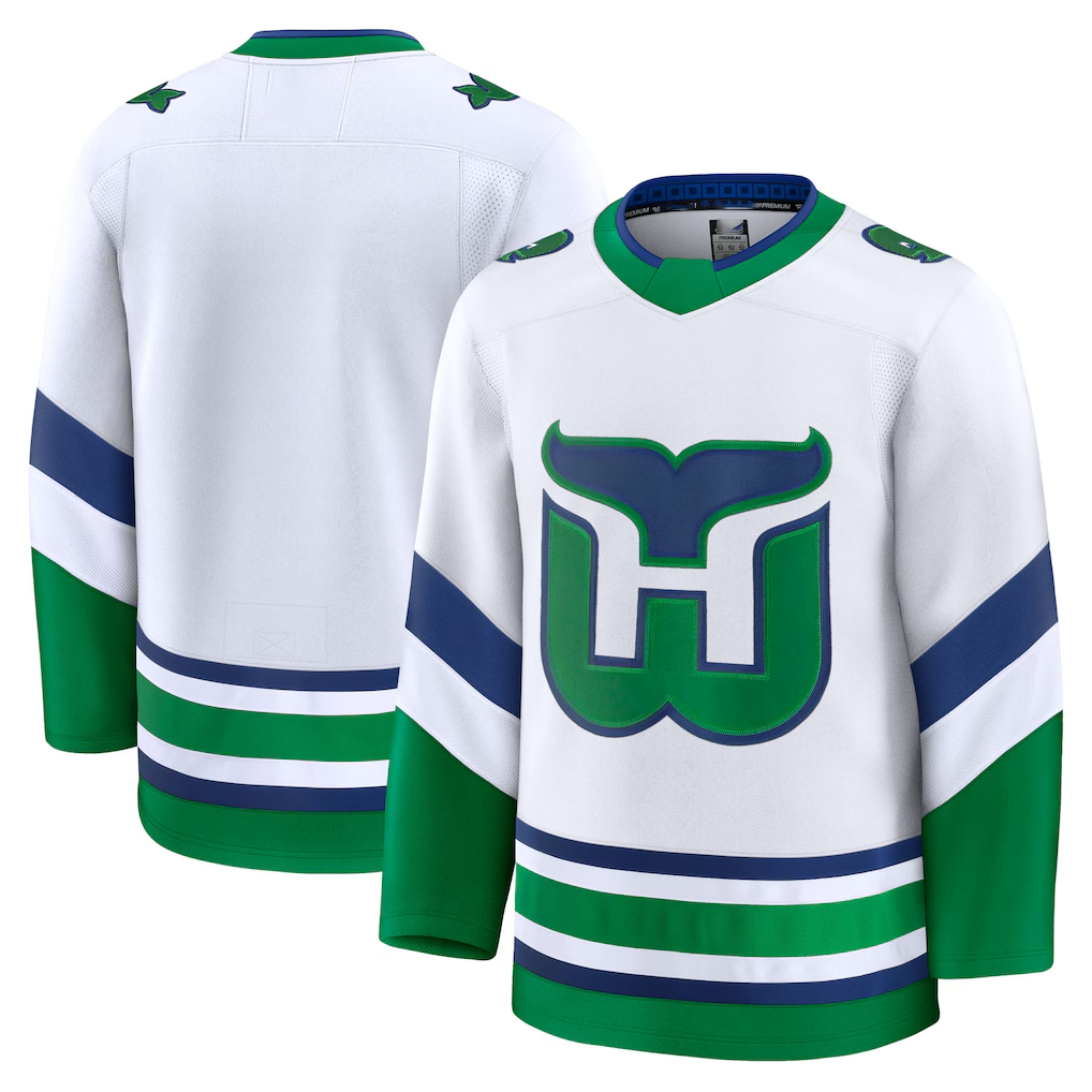 Jdoa C.Hurricanes White Throwback Premium Stitched Jerseys