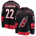Jdoa C.Hurricanes #22 Logan Stankoven Black Home Breakaway Stitched Jerseys