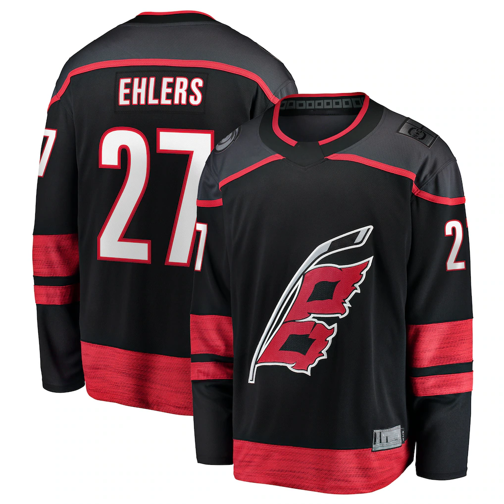 Jdoa C.Hurricanes #27 Nikolaj Ehlers Black Home Breakaway Stitched Jerseys