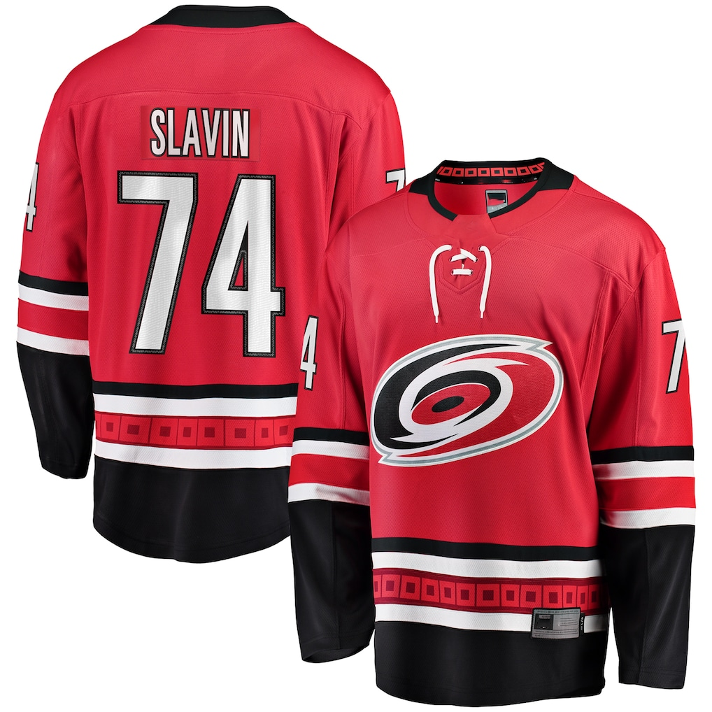 Jdoa C.Hurricanes #74 Jaccob Slavin Red Alternate Breakaway Player Stitched Jerseys