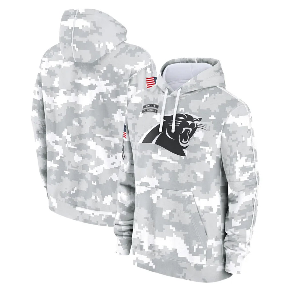 Jdoa C.Panthers Arctic Camo Salute to Service Pullover Hoodies Limited Game Blank Player Stitched Jerseys