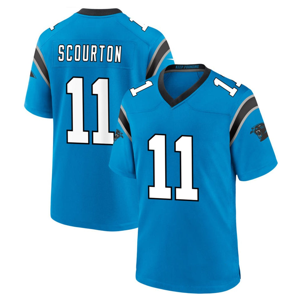 Jdoa C.Panthers #11 Nic Scourton Player Blue Home Game Stitched Jerseys
