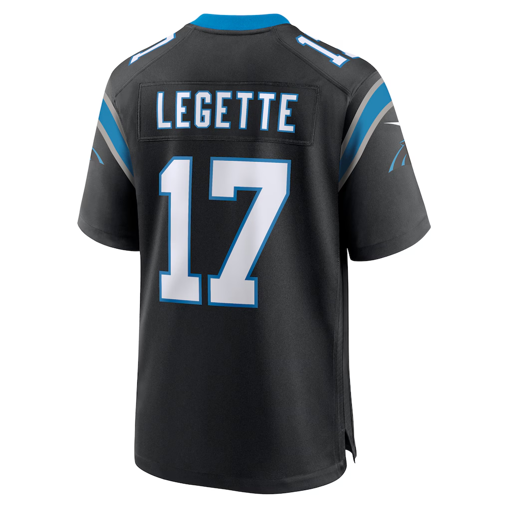 Jdoa C.Panthers #17 Xavier Legette Black Team Game Player Stitched Jerseys