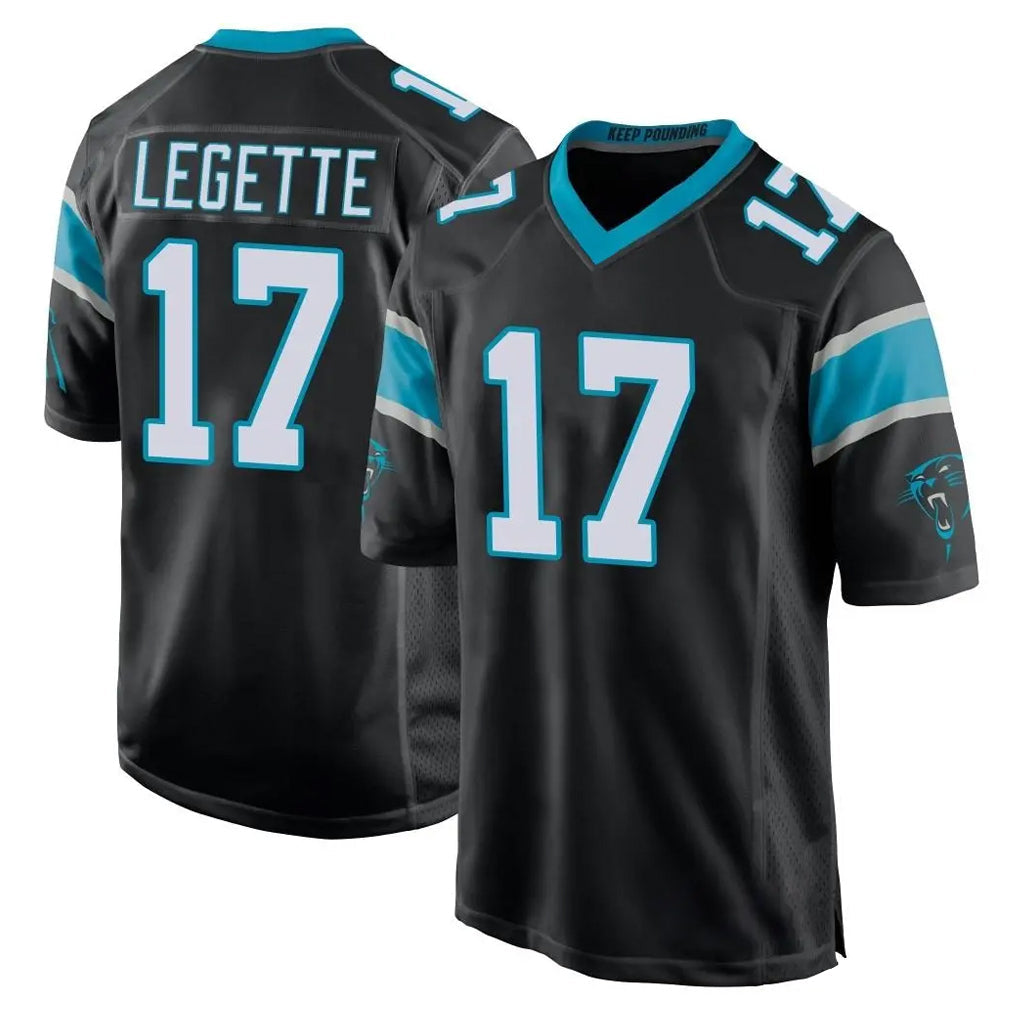 Jdoa C.Panthers #17 Xavier Legette Player Black Game Stitched Jerseys