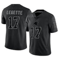 Jdoa C.Panthers #17 Xavier Legette Player Black REFLECTIVE Limited Stitched Jerseys