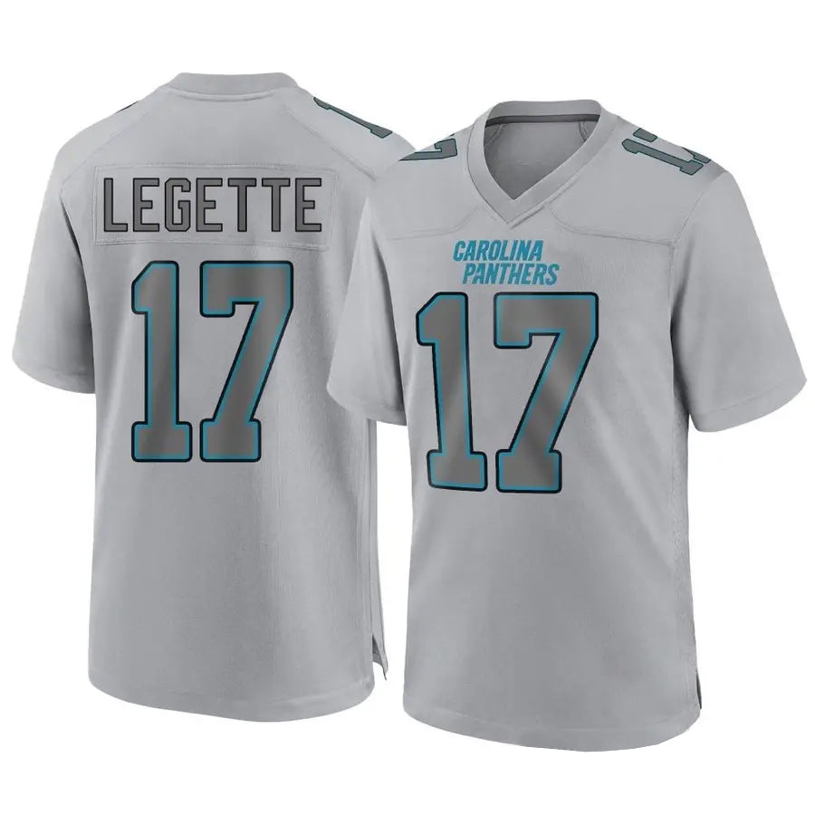 Jdoa C.Panthers #17 Xavier Legette Player Grey Atmosphere Fashion Stitched  Jerseys