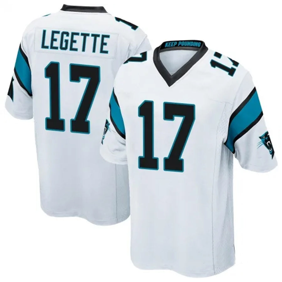 Jdoa C.Panthers #17 Xavier Legette Player White Home Game Stitched Jerseys
