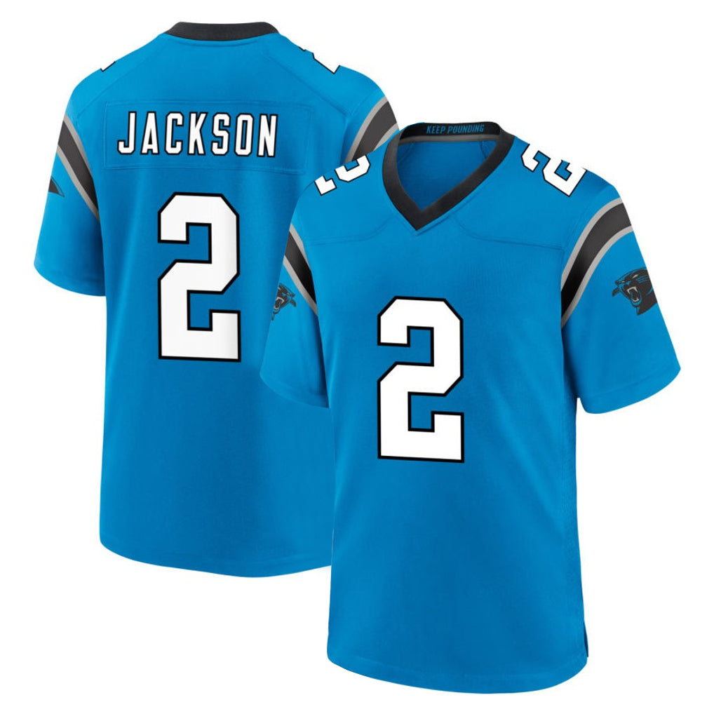 Jdoa C.Panthers #2 Mike Jackson Player Blue Home Game Stitched Jerseys
