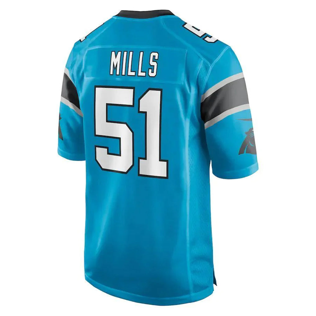 Jdoa C.Panthers #51 Sam Mills Player Blue Game Stitched Jerseys