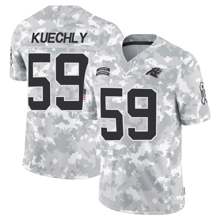 Jdoa C.Panthers #59 Luke Kuechly Player Arctic Camo Salute to Service Limited Stitched Jerseys