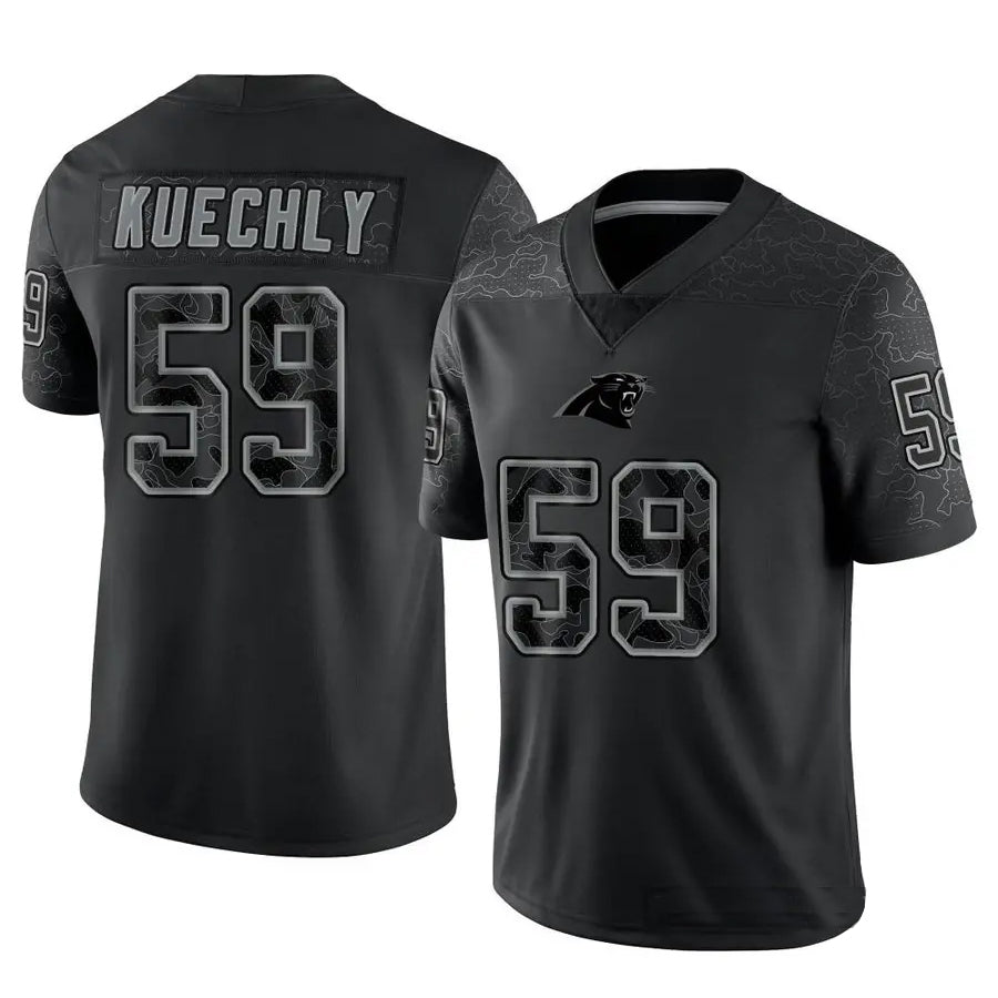 Jdoa C.Panthers #59 Luke Kuechly Player Black REFLECTIVE Limited Stitched Jerseys