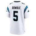 Jdoa C.Panthers #5 Rico Dowdle Player White Home Game Stitched Jerseys
