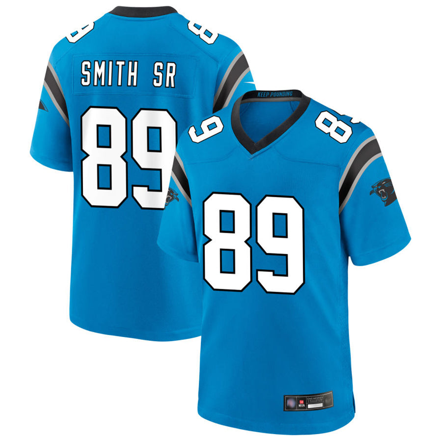 Jdoa C.Panthers #89 Steve Smith Sr Player Blue Home Game Stitched Jerseys