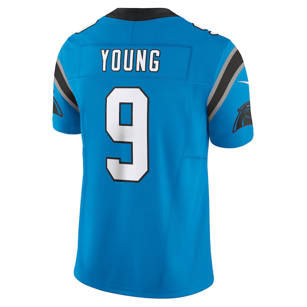 Jdoa C.Panthers #9 Bryce Young Blue Vapor F.U.S.E. Limited Stitched Jerseys