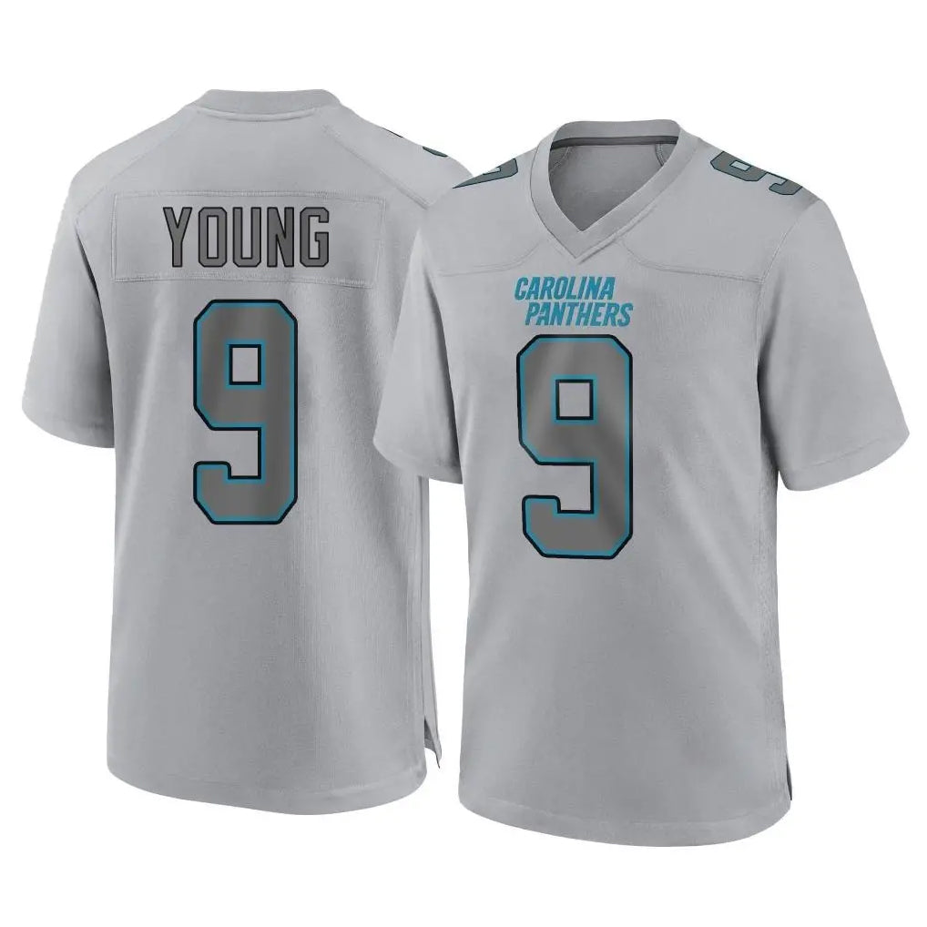 Jdoa C.Panthers #9 Bryce Young Player Gray Atmosphere Fashion Game Stitched Jerseys