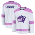 Jdoa CB.Jackets White Hockey Fights Cancer Survivor Practice Jersey