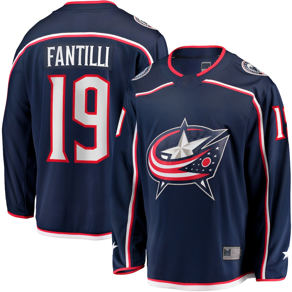 Jdoa CB.Jackets #19 Adam Fantilli Navy Home Premium Jersey